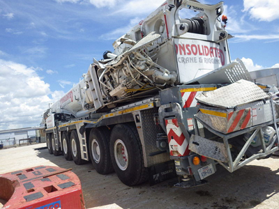 Export Logistics & Shipping, Inc. inspects Tadano ATG220 crane